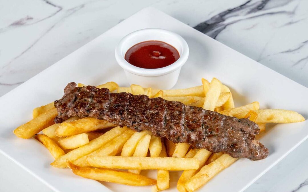 Shish Kafta Skewer & Chips