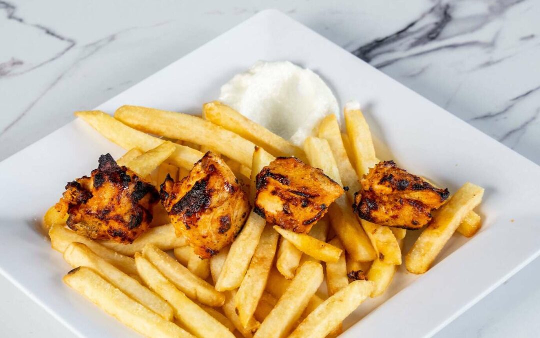 Shish Tawook Skewer & Chips